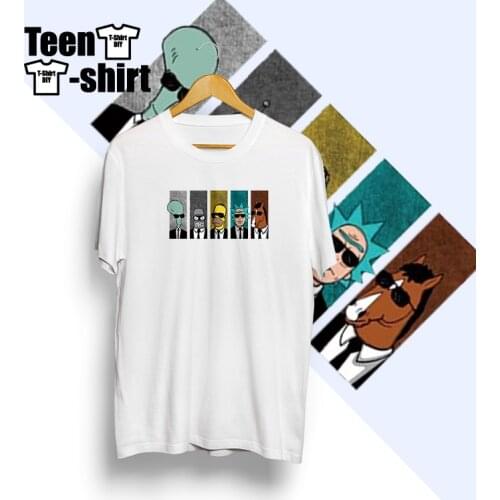 New T-shirt Men Homer Simpson Print Cartoon T-shirt Hombr in Black Fashion Harajuku Round Neck Casual Tops 2019 White Black