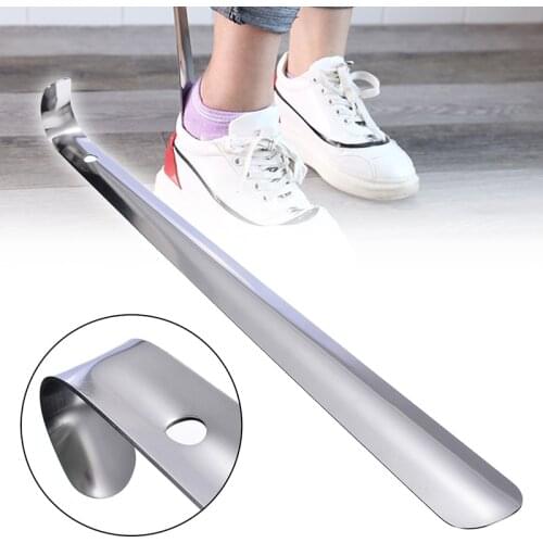Stainless Steel Shoe Horn Reach Metal Flexible Handle Shoehorn Remover Pregnant Women or the Aged Lifter Aid Slip Shoe Pull Tool