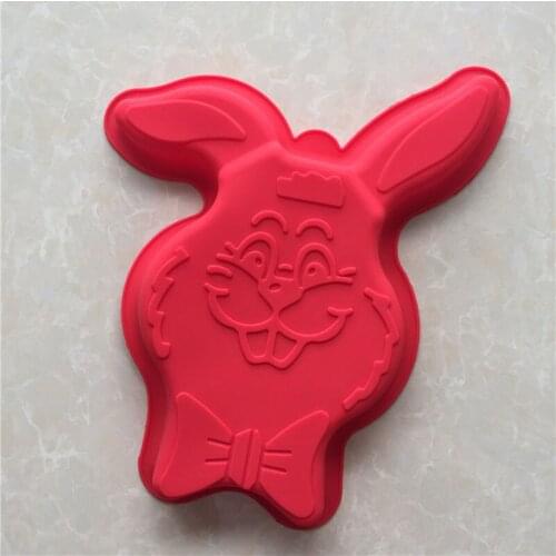 Single Creative Funny Rabbit High - Temperature Oven Baking Mold Kitchen Silicone Cake Mold Hand Diy