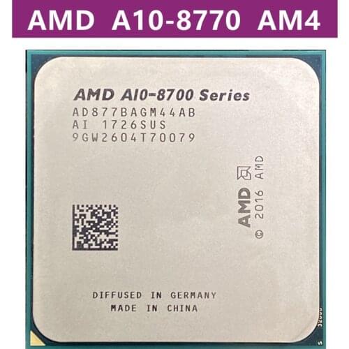 AMD A10-8770 Processeur A10-Series PRO A10 8770 3.5 GHz Quad Core, prise AM4