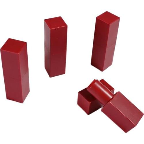 20pcs/lot Empty Lipstick Tubes Square Red Lip Tubes Containers Cosmetic Packaging Magnetic Lip Balm Tubes Lipstick Case
