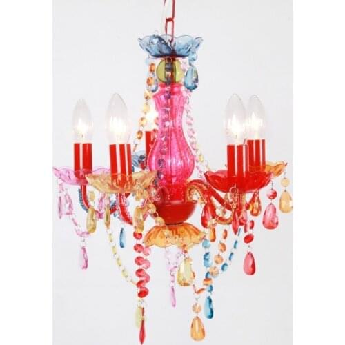 Modern Fashion Multicolor/Pink Chandelier Kids Lighting for Bedroom Pendant Children Lamp Kids Room Lights Decorative Chandelier