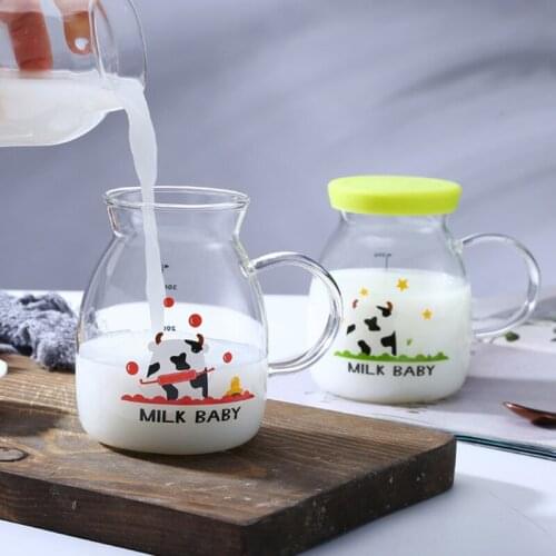 350ml Milk Bottle Glass Heat Resistant Yogurt Pudding Containers Milk Cup Jelly Jar Baking Bottle for Home Shop