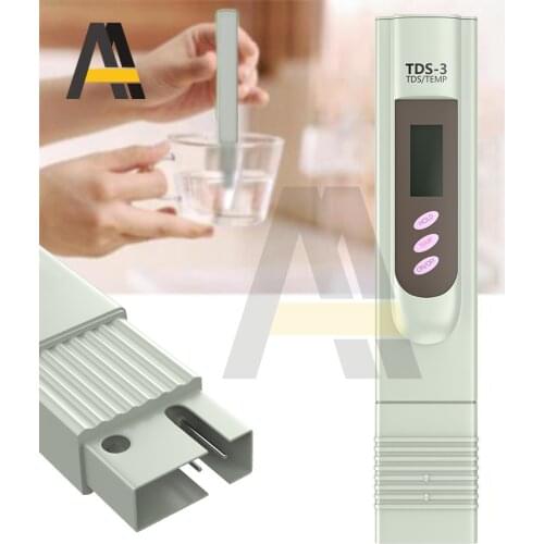 TDS-3/TEMP 2 in 1 Temp Tester 0-9990 ppm TDS Meter Water Quality Monitor Purity Analyser Automatic Calibration for Pool Aquarium