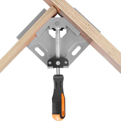 90 Degree Right Angle Corner Clamp Vise Woodworking Welding Photo Frame Holder Adjustable Swing Jaw Clamp Single Handle Tool