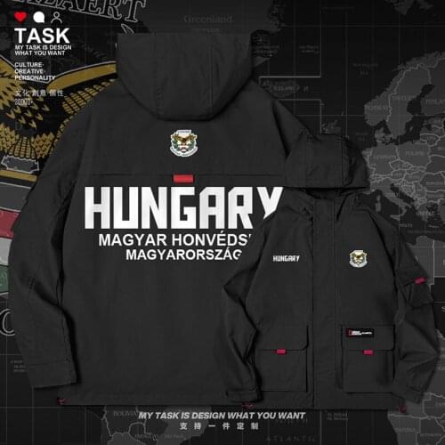 Hungary Hungarian HUN men jacket hooded Navy logo army fan trench coat men coat chaquetas hombre for men mens clothes autumn