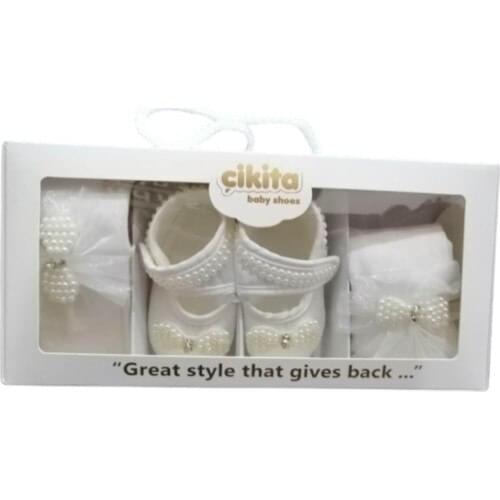 Overhead Girl Baby 3'lü Hospital Output Set female child 2021 summer spring autumn hospital out booties elegant pearl