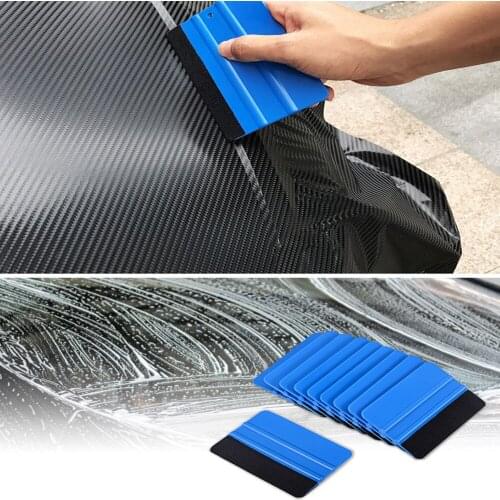 1Pc Felt Squeegee Car Scraper With Black Felt Edge Decal Film Vinyl Wrapping Window Ice Remover Cleaning Washer Car Accessories