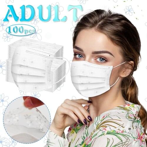 10/50/100/200 PC Disposable Mask Industrial 3Ply Earrings Reusable Mask Fashion Fabric Sanitary Mask Sun Protection Adult