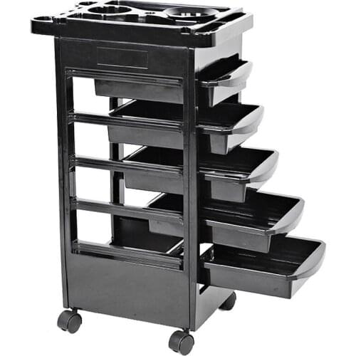 5 Drawers Hair Salon Instrument Storage Cart Adjustable Height Trolley Beauty Tools Multi-functional rack