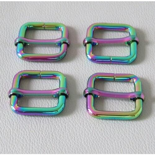 50Pcs/Lot 20mm Wholesale Metal Buckle Adjuster For Bag Straps Belt Loop Hardware Dog Pet Collar Backpack Clasp Sewing Accessory