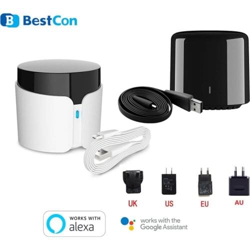 Bestcon RM4C mini RM4C pro Universal Wifi IR RF Remote Control Compatible Alexa Google Assistant For TV Use Broadlink APP