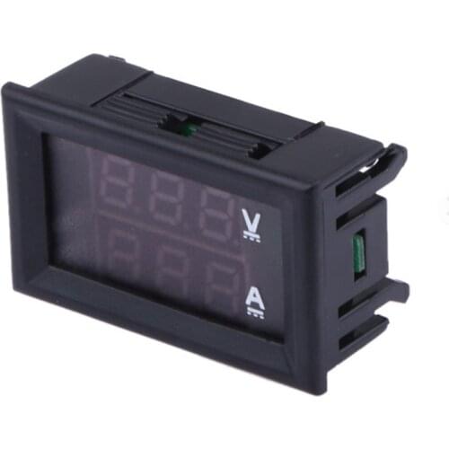 2PCS 0.28/0.56 inch Mini Digital Voltmeter Ammeter DC 100V 10A Panel Amp Volt Current Meter Tester Blue Red Dual LED Display