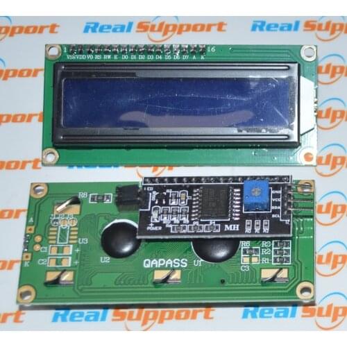 IIC/I2C + LCD 1602 Blue Backlight LCD Display Adapter Plate