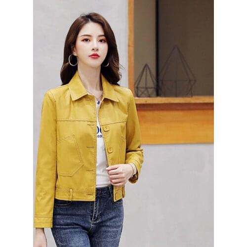 Leather Jacket Women Short Little Man Spring 2020 Fashion Casual Korean Style Trendy Motorcycle Loose