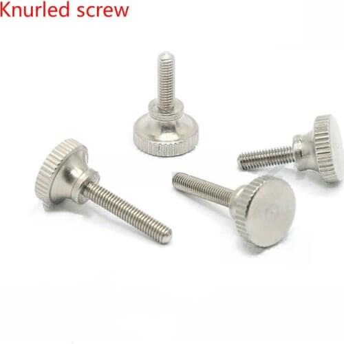 M5 / M6 Knurling Head Knurled Thumb Screw Stainless Steel Hand Tighten Curtain Wall Lock Screws 2 / 5PCS