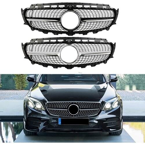 Front Bumper Racing Grill Billet Grille Cover For Mercedes-Benz W213 E-Class 2016-2020 Diamond