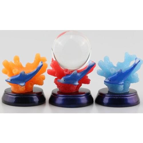 Resin Sea Coral Display Stand for 40 50mm 60mm Crystal Glass Lens Ball Base Photography Lensball Magic Sphere Holder Home Decor