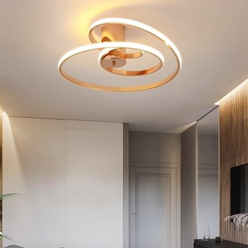 Rose Gold Plated LED Ceiling lamp Surface Mounted Light Fixtures Living Room Cloth Store Hotel Hall Dinner Chandelier