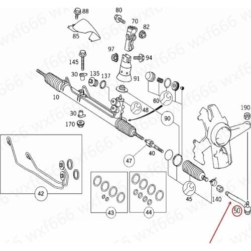 Car Directional ball head Steering tie rod Suitable for ML 270mer ced es-be nzML 400 ML 230 Tie rod ball head Directional lever