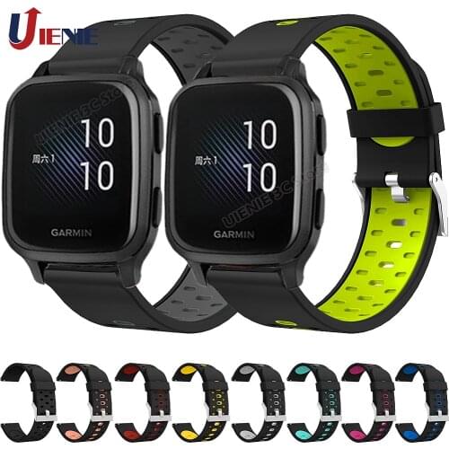 Silicone Strap Watchband for Garmin Venu SQ/SQ Music Smart Watch Band Sport Bracelet for Forerunner 245 645 M / Vivomove HR
