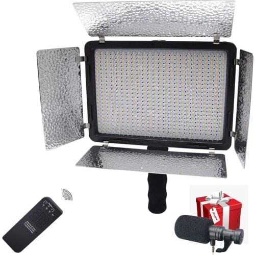 Mcoplus selfie LED VIDEO LIGHT with Microphone for Phone Camera Live Streaming & Youtube Video, Dimmable Lamp for Photography