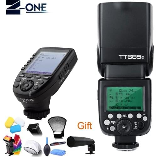 Godox TT685s tt685 Speedlite Flash GN60 +Xpro-s Cameras Transmitter Triggers High Speed 1/8000s For Sony Camera+Free Gift