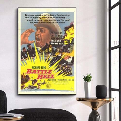 WM3174 Battle Hell Wonderful Classic Movie HD Silk Fabric Poster Art Decor Indoor Painting Gift