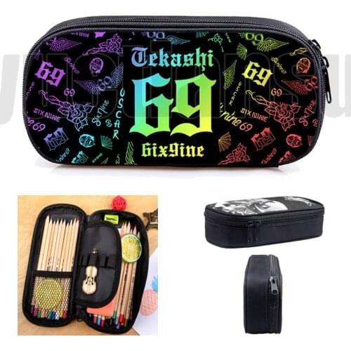Women Hip Hop Rap Tekashi69 CosmeticBag 3D Print 6ix9ine Pencilcase Kids Pen Bag 2021 Album GOOBA Penbox Children School Pouches