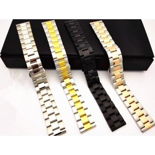 1PCS High quality 18MM 20MM 22MM 24MM Solid Stainless steel 304 watch strap Watch band men and woman watch bands -WBT005