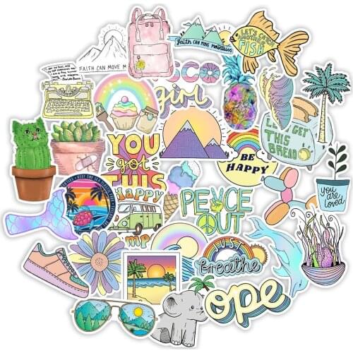 10/30/50pcs Ins Style Vsco Girls Cute Stickers DIY Waterproof Laptop Car Skateboard Scrapbook Phone Suitcase Kids Sticker Toy
