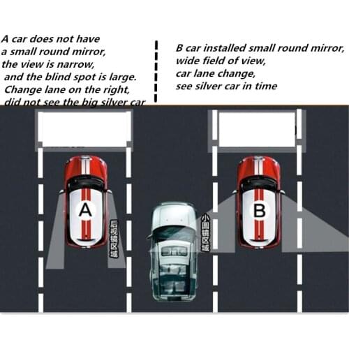 2Pcs Car safety Rearview Mirror Accessories for pajero honda civic opel corsa d seat leon 5f volkswagen golf 7 ford mondeo