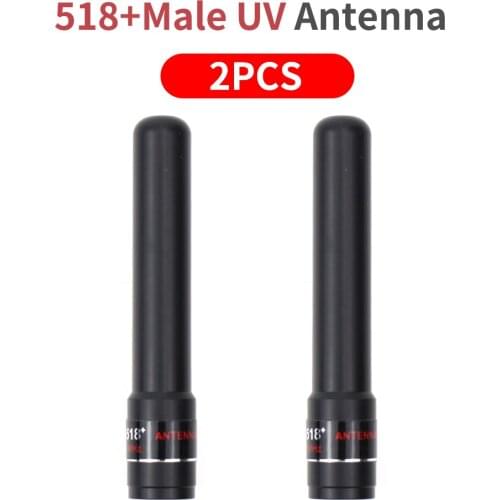 2 Pcs HH-S518+ Dual-Band Short Antenna SMA-Male Vertex/Yaesu VX-7R VX-6R VX-150 VX-160 Radio Antenna