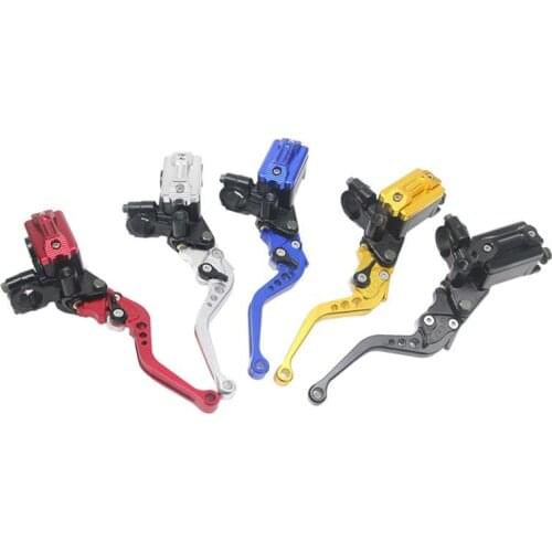 2Pcs/set Motorcycle Parts Universal Motorcycle 7/8'' 22mm Brake Clutch Master Cylinder Lever Set Reservoir Brake Clutch Levers