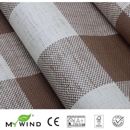 2020 MY WIND lively lattice Luxury Wallpaper Paper weave grasscloth 3D wallpapers designs european vintage wall papers