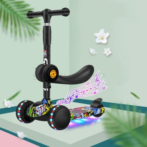 3 Wheels Kick Scooter for Kids and Toddlers Girls & Boys, Adjustable Height, Learn to Steer with Extra-Wide PU LED Flashing Whe