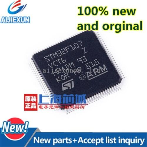 5Pcs 100%New and original STM32F107VCT6 LQFP100 64 to 256 KBytes of Flash memory in stock