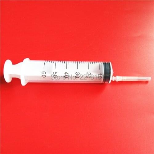 5pcs/lot large format printer plastic syringe 60ml for Epson HP Brother Roland Mimaki Mutoh ink cartridge refilling tool