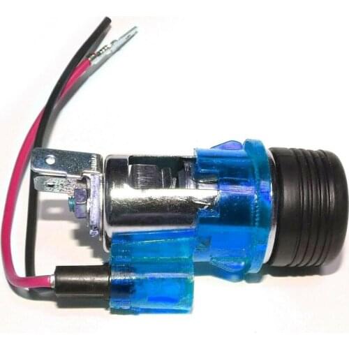 Auto Car Cigarette Lighter Socket 12V Car Truck Socket Outlet Power Plug Car Cigarette Lighter Socket Extension Cord Cable Blue