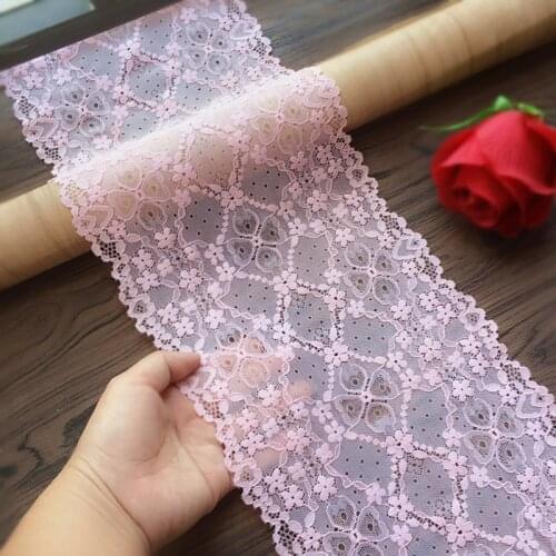 18cm Stretch Elastic Lace Ribbon Fabric DIY Garment Accessories Sewing Trim Wedding Decoration