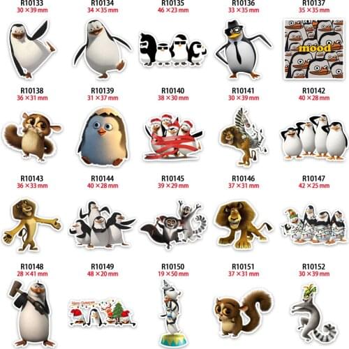 Kawaii Cabochon Penguin Cartoon Resin Charms Printed 10pcs/lot for Phone Case Handamde Earring Decor Material