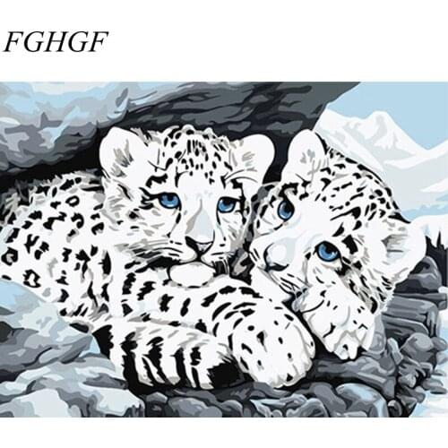 Tiger Frameless Pictures Painting By Numbers Wall Art DIY Digital Canvas Oil Painting Home Decoration For