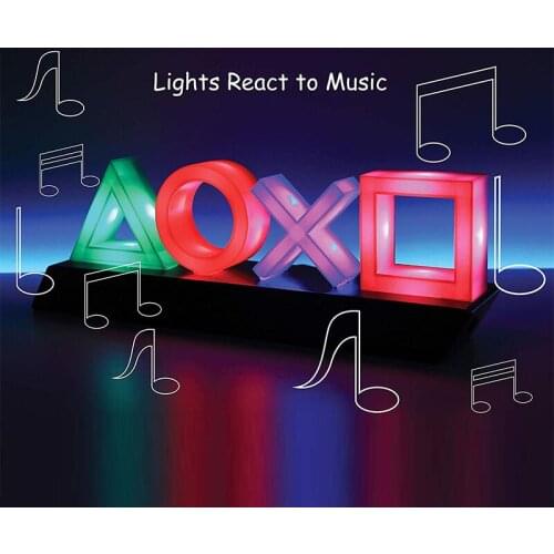 New Replacement Game Icon Lamp Voice Control Light for PS4 Game Accessories Neon Bar Party Decoration Lighting Home Decor