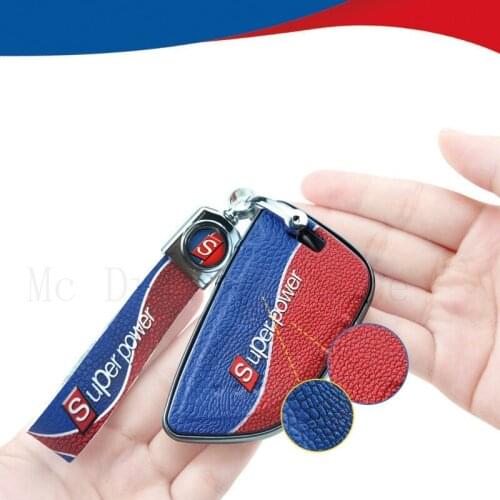 Key shell TPU soft rubber car key case cover tide styling knife edge leather Texture key protection cover for 1/2/3/4/5/6 Series