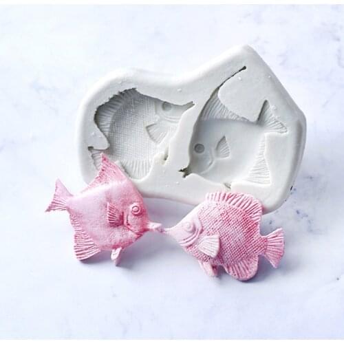 Ocean Series Tropical Fish Mould Silicone Mold Fondant Cake Decorating Tool Gumpaste Sugarcraft Chocolate Forms Bakeware