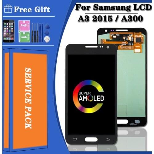 Original LCD Screen for SAMSUNG Galaxy A3 2015 Display A300 A300H A300F A300FU Touch Screen Digitizer Replacement