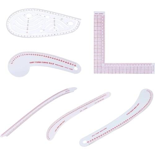 Plastic Sewing Square Curve Rightangle Ruler Tailor Drawing Craft Tool DIY Supply Tool 6 pattern for choose French Curve Ruler