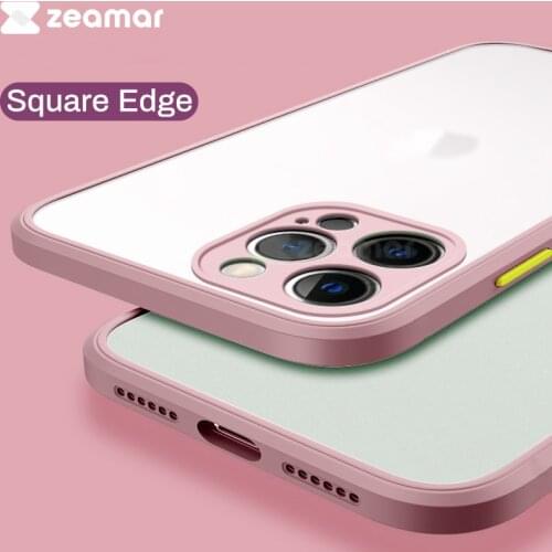 Simple Matte Bumper Phone Case for iPhone 11 Pro XR X XS Max 12 Mini 6S 6 8 7 Plus Shockproof Soft TPU Silicone Clear Case Cover