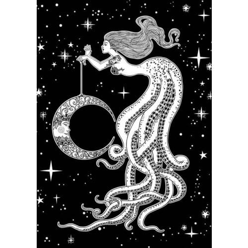 AZSG Moon Goddess Clear Stamps For DIY Scrapbooking Decorative Card Making Crafts Fun Decoration Supplies