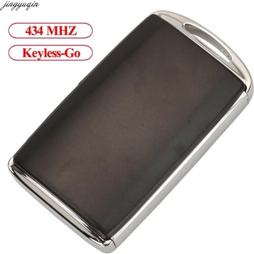 Jingyuqin Remote Control Car Key 434MHZ For Mazda Axela 2020 Smart Keyless-Go Entry Fob 3 Buttons